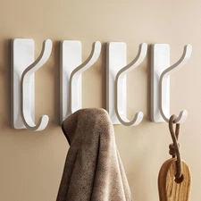 Adhesive Wall Hooks Heavy Duty Stick On Door Hangers Metal Hooks for Towel Robe