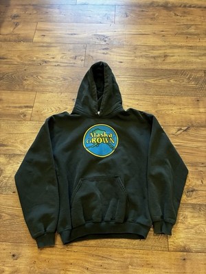 Vintage Alaska Grown Green Agriculture Hoodie Sweatshirt Size Medium