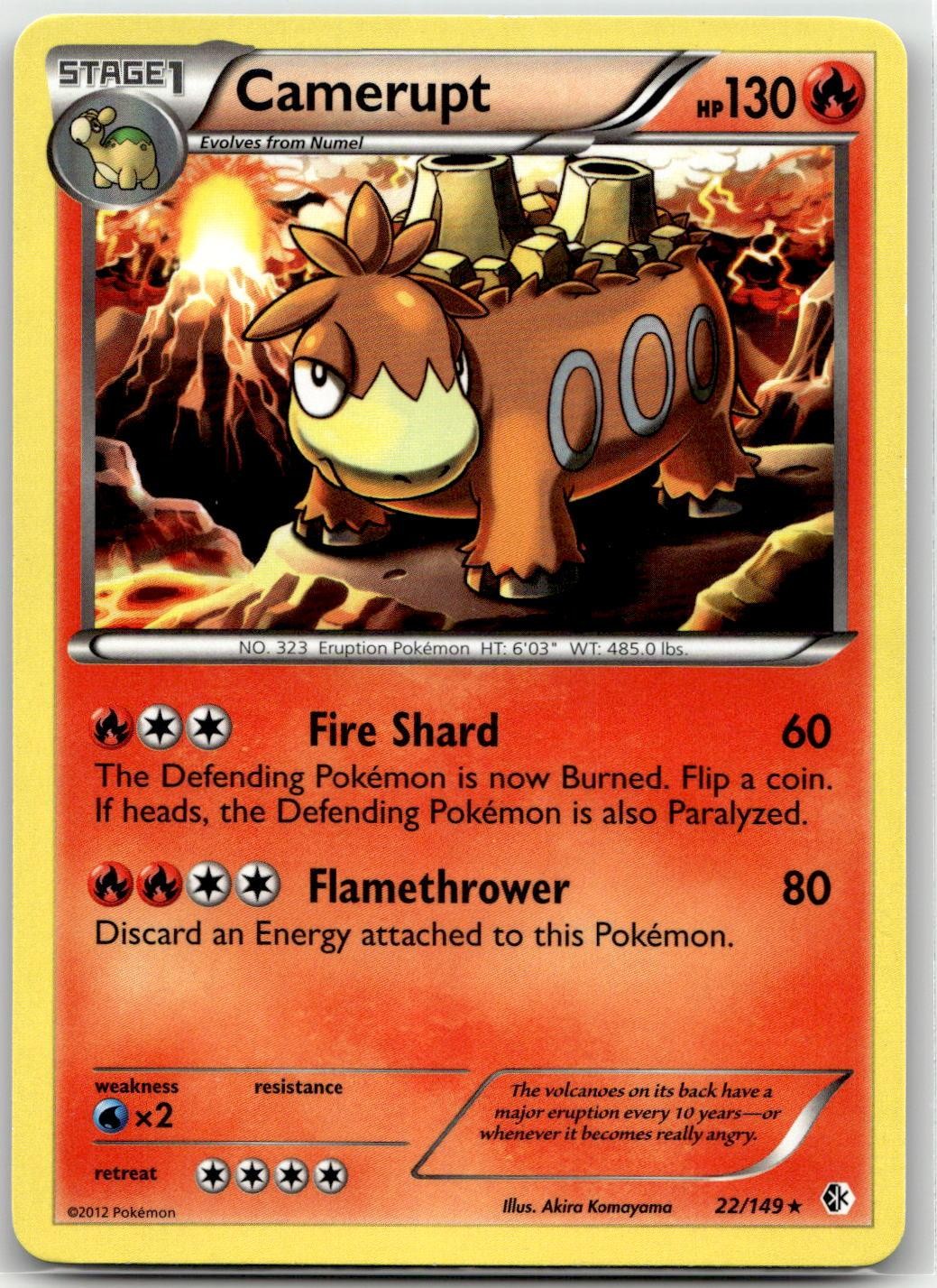 Camerupt 22/149 Rare Boundaries Crossed Pokemon LP