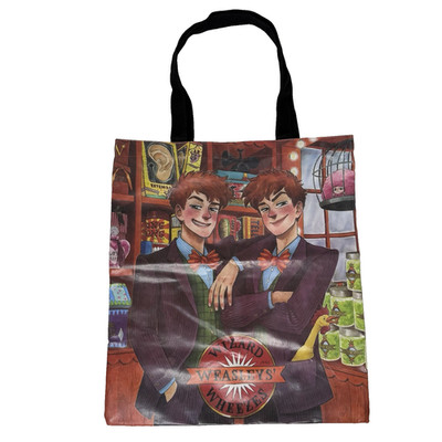 Harry Potter Weasleys Wizard Wheezes Tote Fred George Shopping Shoulder Bag NWOT