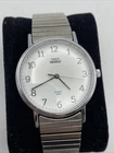 VTG Timex Indiglo Silver Tone Stainless Steel Watch New Battery 35mm