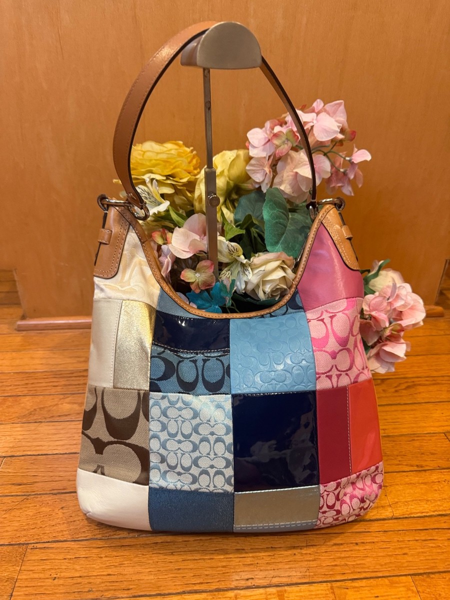 バッグ Coach Multicolor Patchwork Hobo Ltd Rare COACH PATCHWORK CONVERTIBLE HOBO SHOULDER HOBO # 14650 (pu150 | eBay