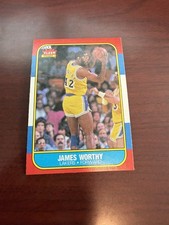1986-87 Fleer #131 James Worthy Rookie Card. NRMT. rookie card picture