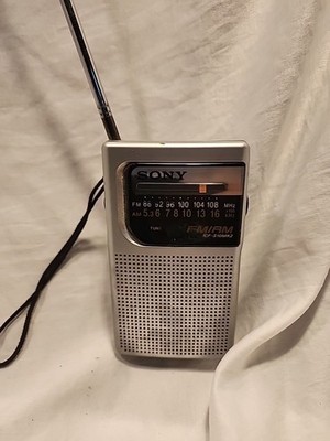 Sony ICF-S10MK2 Portable AM/FM Radio Tested Working Telescopic Antenna complete!