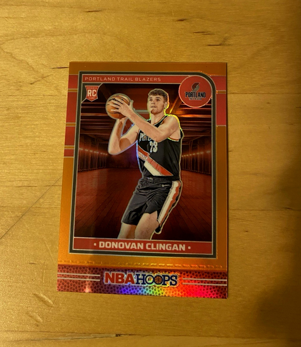 2024-25 Panini Hoops DONOVAN CLINGAN #237 RC Orange Prizm Premium #'d/199