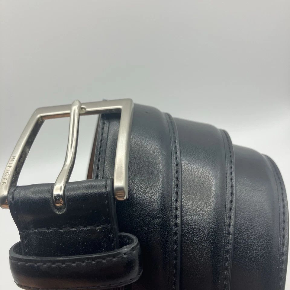 Tommy Hilfiger 男式皮带 48-49 码 (1.25 英寸) 黑色 - 感觉良好 — 第 2/4 张图片