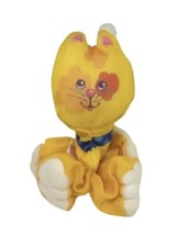 Vintage 1987 Fisher-Price Quaker Oats Smooshees Yellow Kitty Cat Plush 4  