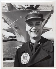 1977 Carrier CVN-69 USS Dwight D. Eisenhower CO Captain Ramsey 8x10 News Photo