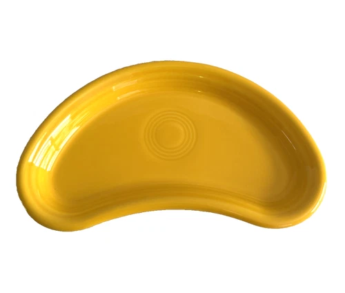 Fiesta Replacement Homer L. Marigold yellow, retired Bistro crescent plate 8"