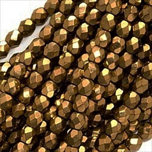 Jablonex Czech Glass Fire Polish 3mm Bronze (50)