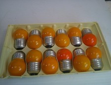 GE vintage 7 1/2 watts orange indicator lamps Box Of 12  7 ½S 130V NOS