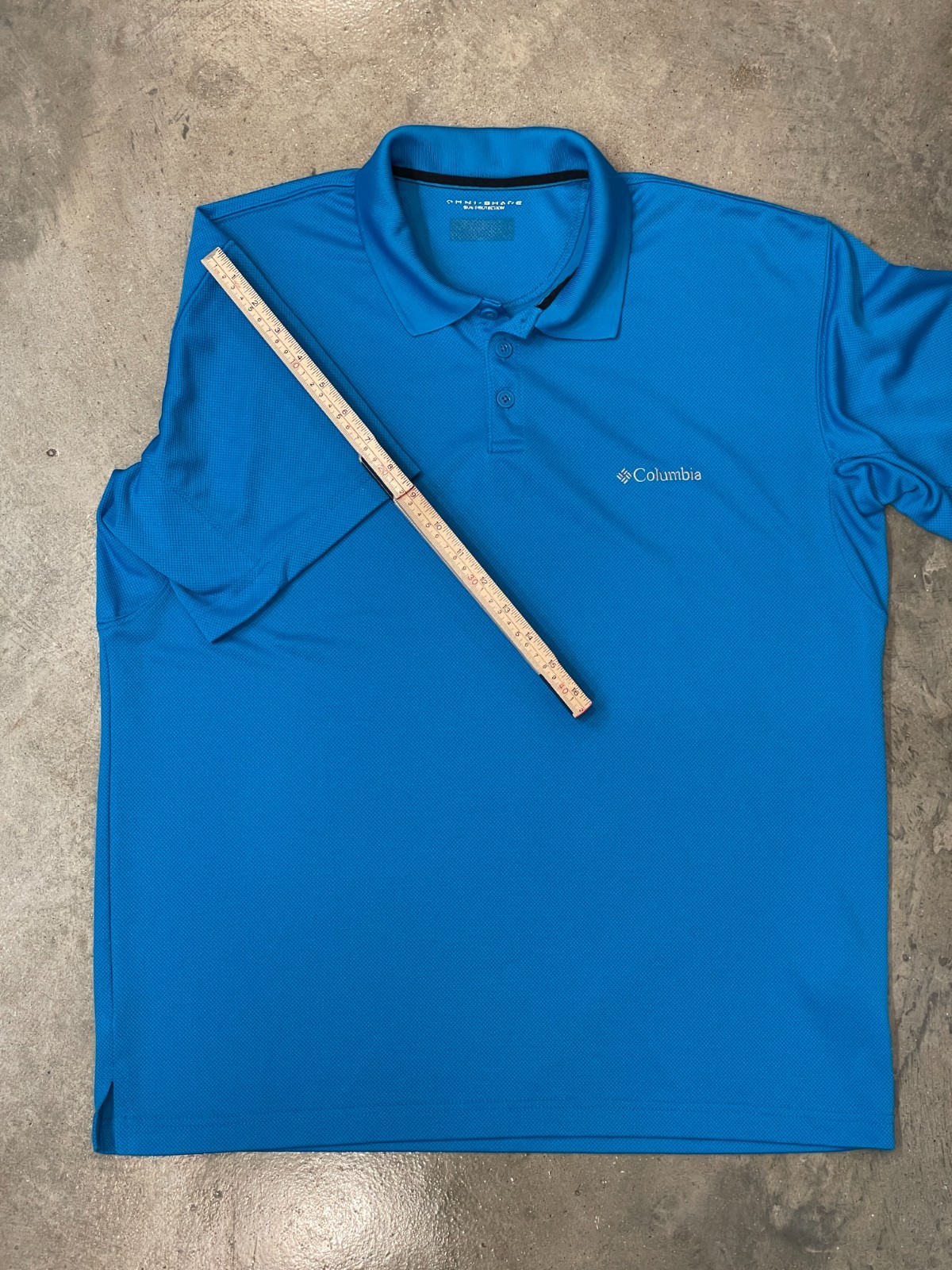 Columbia Omni-Shade Polo Shirt Mens L Blue Moisture Wicking Fishing Golf Outdoor thumbnail 9