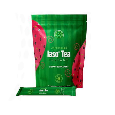 Iaso Instant Tea (Watermelon)  Refreshing Flavored Cleansing Tea 25 Sachets