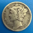 US Mint 1937 Mercury Dime 10 Cent Silver Coin