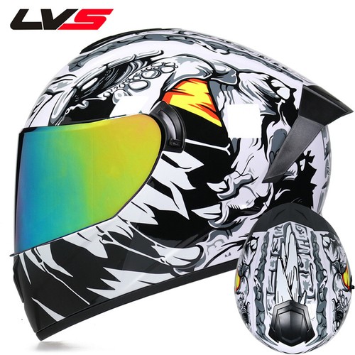 DOT Approved Professional Safety Double Lens Racing Full Face Motorcycle Helmet - Picture 12 of 16