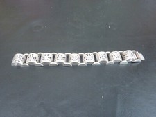 TRÉS BEAU ET ANCIEN BRACELET POUR FEMME ARGENT MASSIF ART DÉCO 