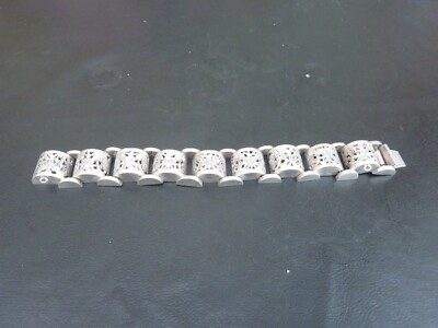 Bracelet Manchette Art Déco Argent Massif 925 - Ancien, Occasion Bon état Général