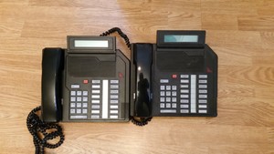 Lot of 2 Nortel Meridian M2616 Display Phone NT9K16AC Black FREE