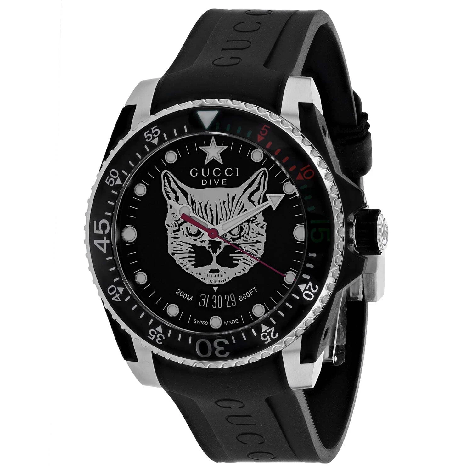 Montre de plongée homme Gucci cadran noir   YA136320