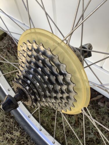 Vintage Cr18 Sunrims MTB Wheel set With Cassette Hubs Skewers Tires - Picture 2 of 15