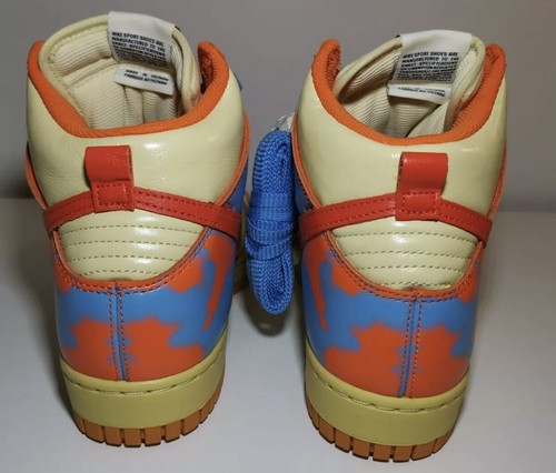 Nike Dunk High 1985 Orange Acid Wash Team Orange UK7.5 - Crepsmayfair - Picture 6 of 11