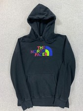 The North Face Cotton Blend Multi Color Hoodie Sweatshirt Women's Small Black