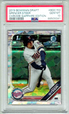 SPENCER STEER 2019 Bowman Draft Chrome SAPPHIRE #BDC-153 PSA 10 GEM MINT 1st RC!