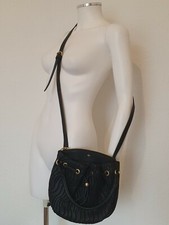 Nica PU leather cross body Bag adjustable  strap brass details 