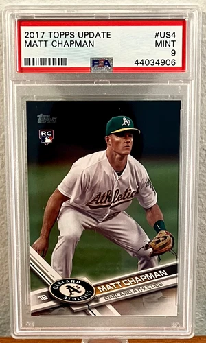 2017 Topps Update Matt Chapman Rookie RC #US4 PSA 9 MINT