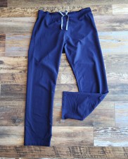 FIGS High Waist Livingston Basic Scrub Pants Straight Leg 2 Pocket Blue Women LT