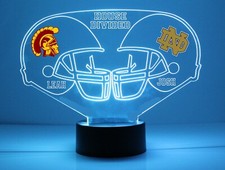 Notre Dame, USC House Divided Personalized, College Football LED Sports Fan Lamp