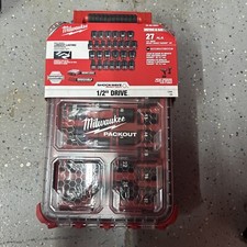 Milwaukee 49-66-6804 27-Piece 1/2  Shockwave Impact Duty Packout Socket Set