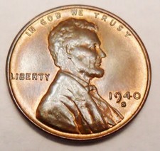1940 S Lincoln Wheat Cent Penny Ave Circulated Free Shipping