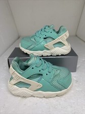 Toddler's Nike Huarache Run Slip On Color Turquoise 704950 600 Size 4C