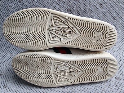 Gucci Ace Web Floral Embroidered White Leather Sneakers 39 G | eBay