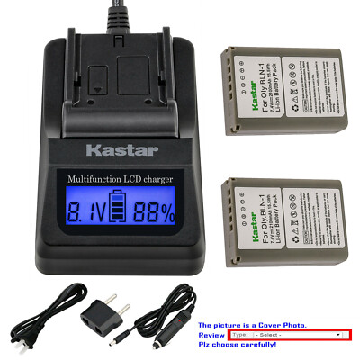 Kastar Battery LCD Fast Charger for Olympus BLN-1 BLN1 Olympus PEN E-P5 Camera