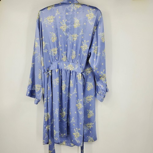 Accappatoio pigiama donna vintage Valerie Stevens con appendiabiti raso stampa floreale M - Foto 2 di 9