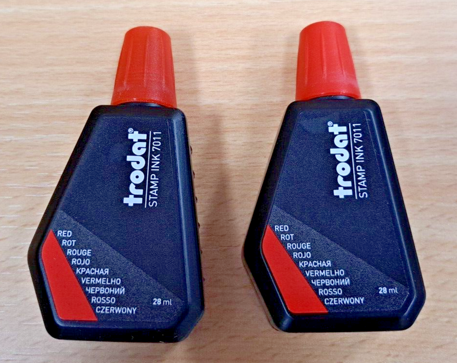 Trodat 7011 Stamp Pad Ink Red 55885 TD55885 - Image 4