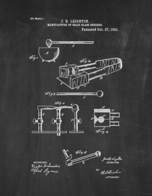 Manufacture Of Solid Glass Spheres Patent Print Chalkboard