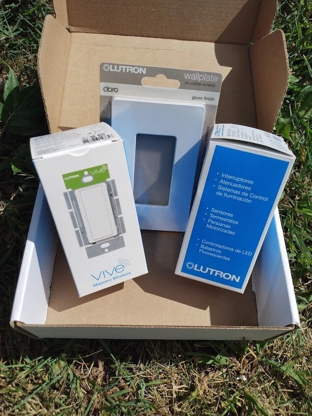 Lutron LRF2-OKLB-P-WH Wireless Sensor & Lutron 120/277V Maestro Wireless Switch - Image 2 of 4