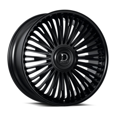 DOLCE Luxury Razzo 22X9.5 6X135/6X139.7 Offset 18 Gloss Black (Quantity of 1)