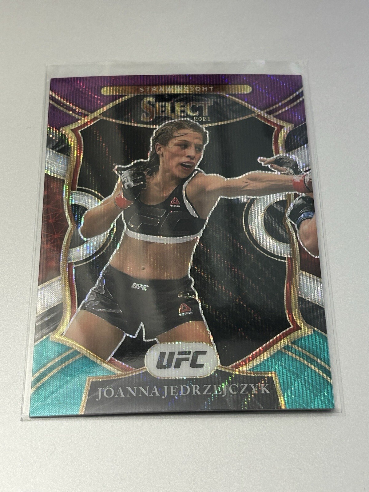 2021 Select UFC #45 Joanna Jedrzejczyk Concourse Tri-color Strawweight