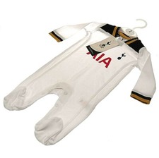 TOTTENHAM HOTSPUR FC SPURS BABIES PRAM PLAY SLEEP SUIT BABY GROW BODYSUIT THFC