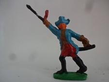 Stara cynowa figurka / Waterloo / pruski oficer do ataku - wariant kolorystyczny 4