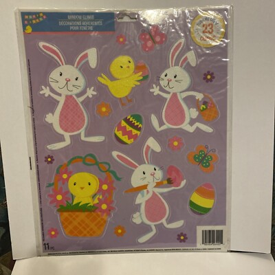 Happy Easter-Turn Me Over 23 Clings Window Clings-Easter Day-ShipN24Hours