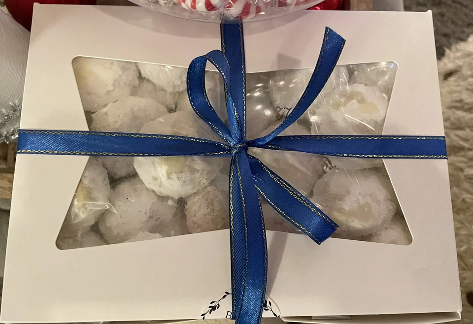 Galletas caseras 50 nueces bola de nieve o nogal, celda de bolsa, caja🎁 Foto 4 de 4