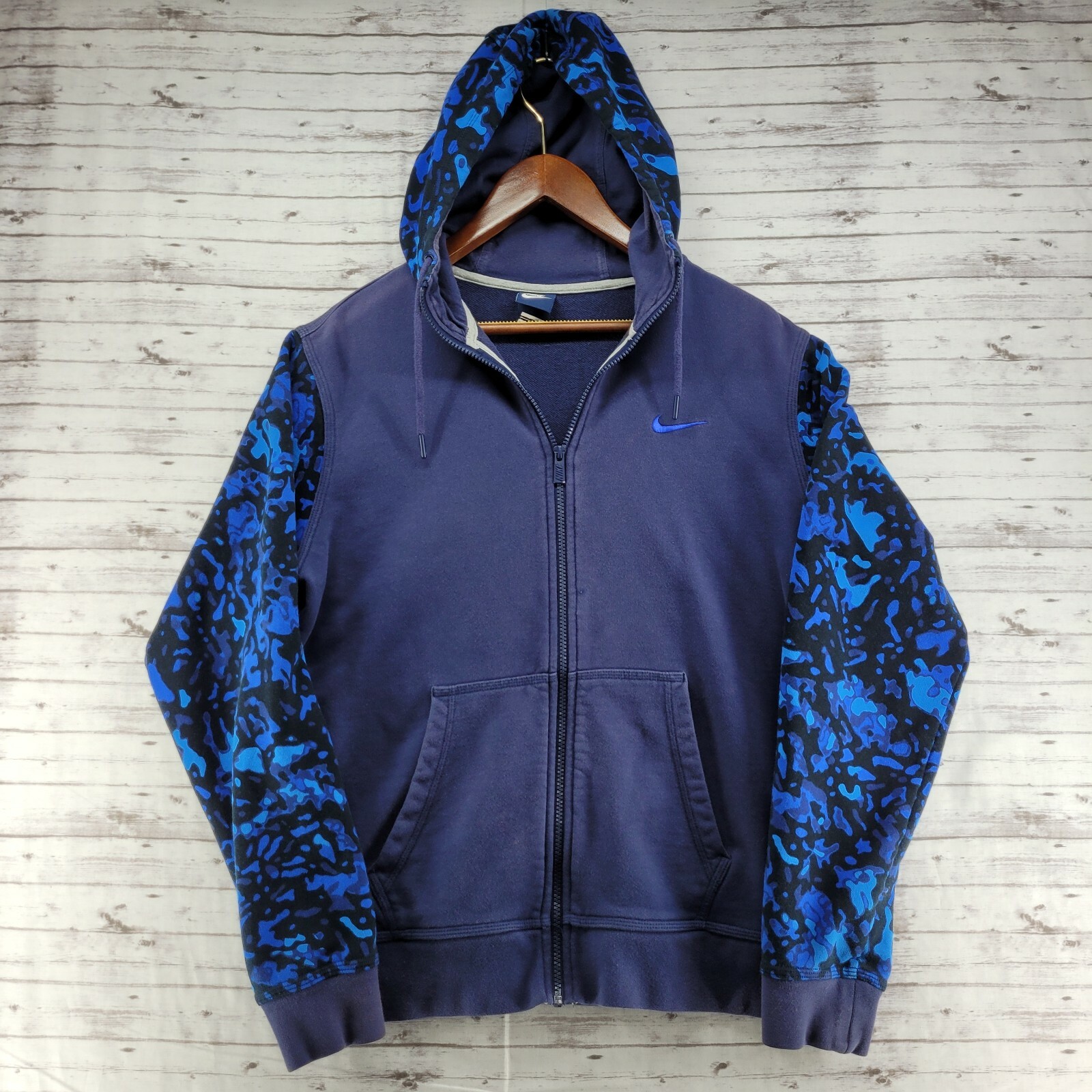 Nike Hoodie Sweatshirt Blue Camo 