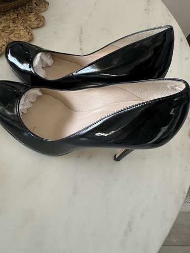 LK Bennett Black Patent Platform Pumps/shoes Size 41 Pre Owned - Picture 8 of 20