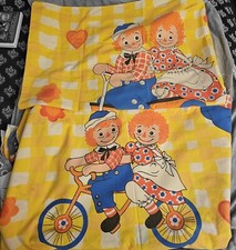 Wamsutta Raggedy Ann And Andy With Love Vintage Twin Flat Sheet And Pillowcase