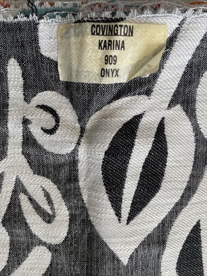 Juego de calor Covington Fabric and Design LLC tapicería cuadrados colorido estampado de hojas Foto 3 de 4